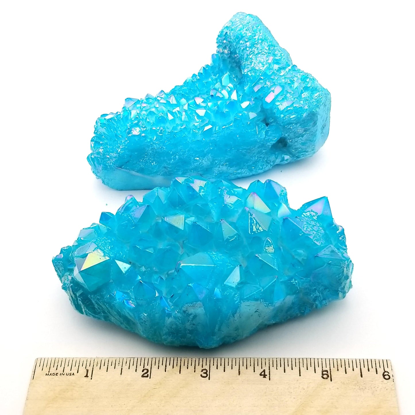 Aqua Aura Quartz Cluster