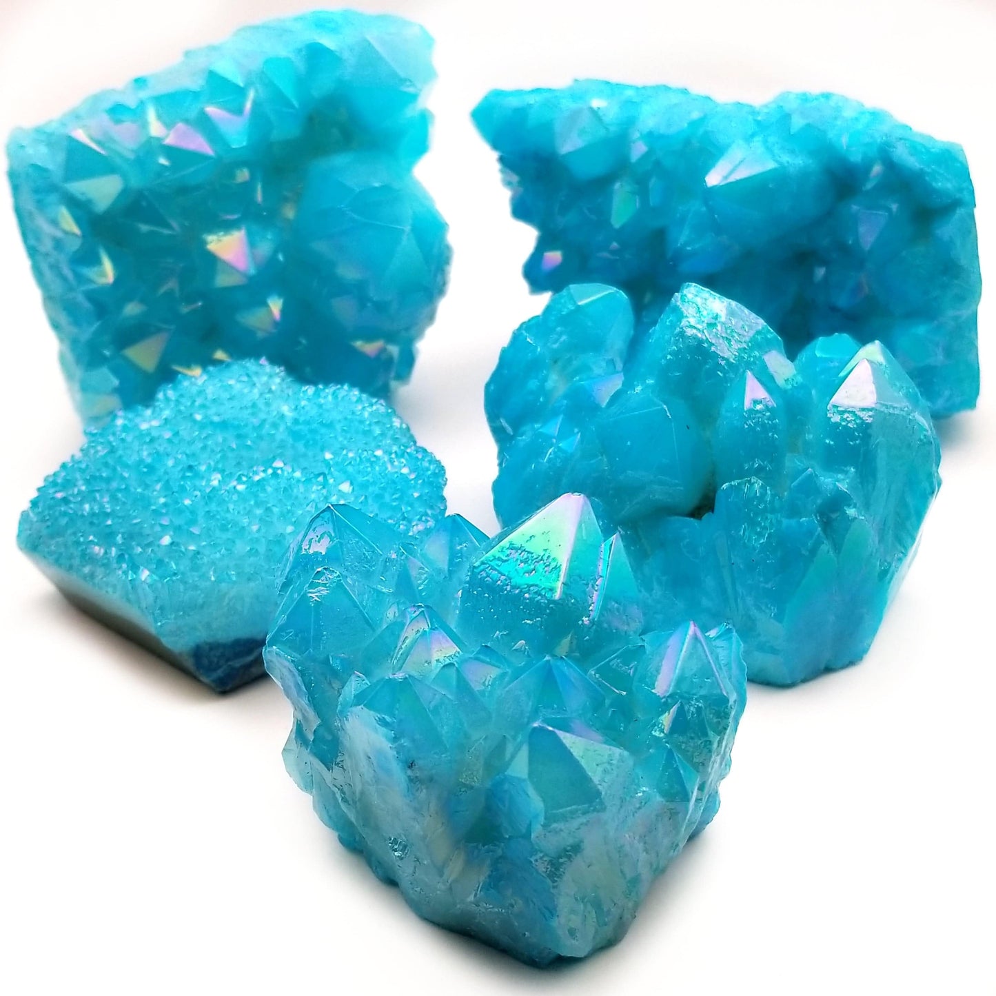 Aqua Aura Quartz Cluster