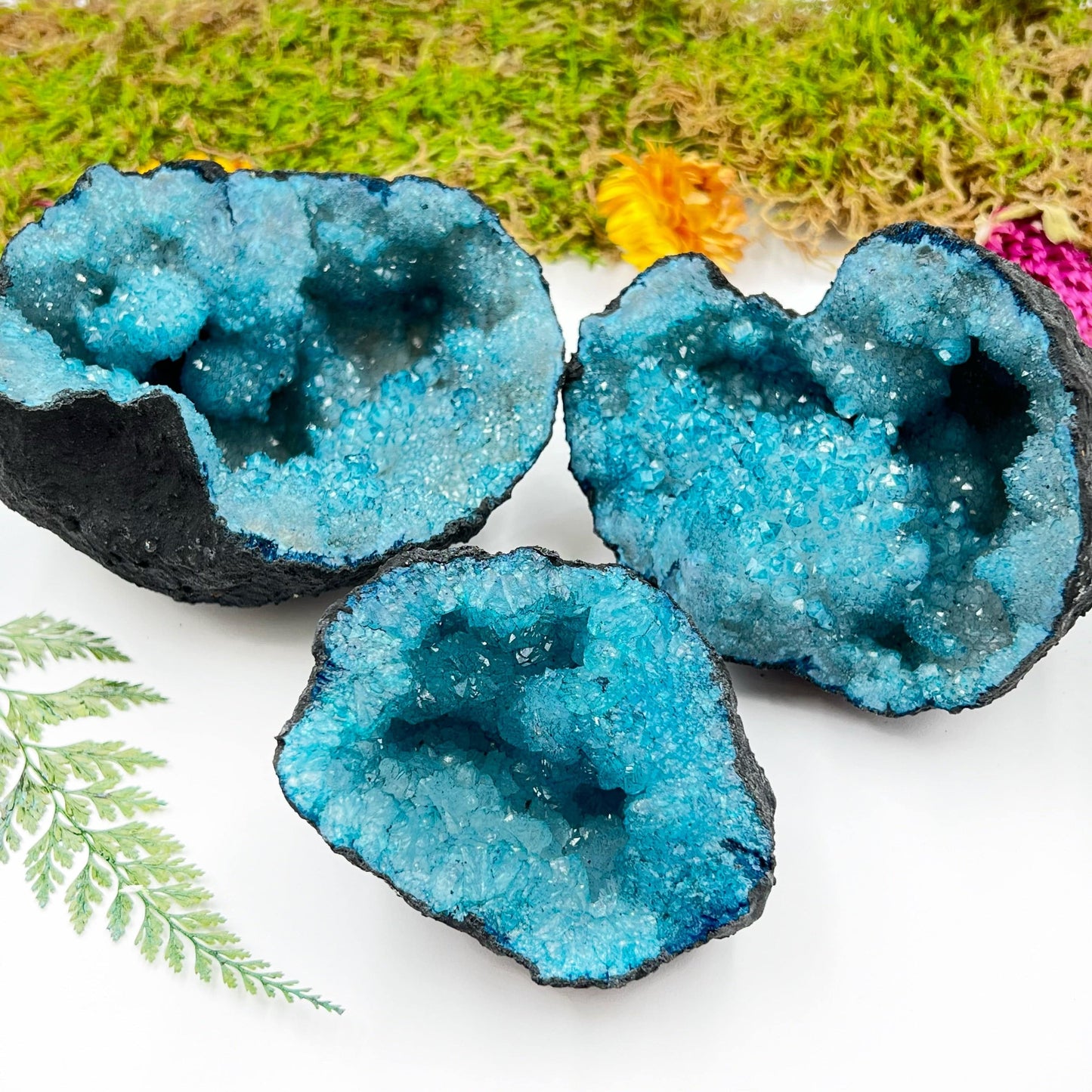 Blue Quartz Geode (Dyed) - Funky Stuff