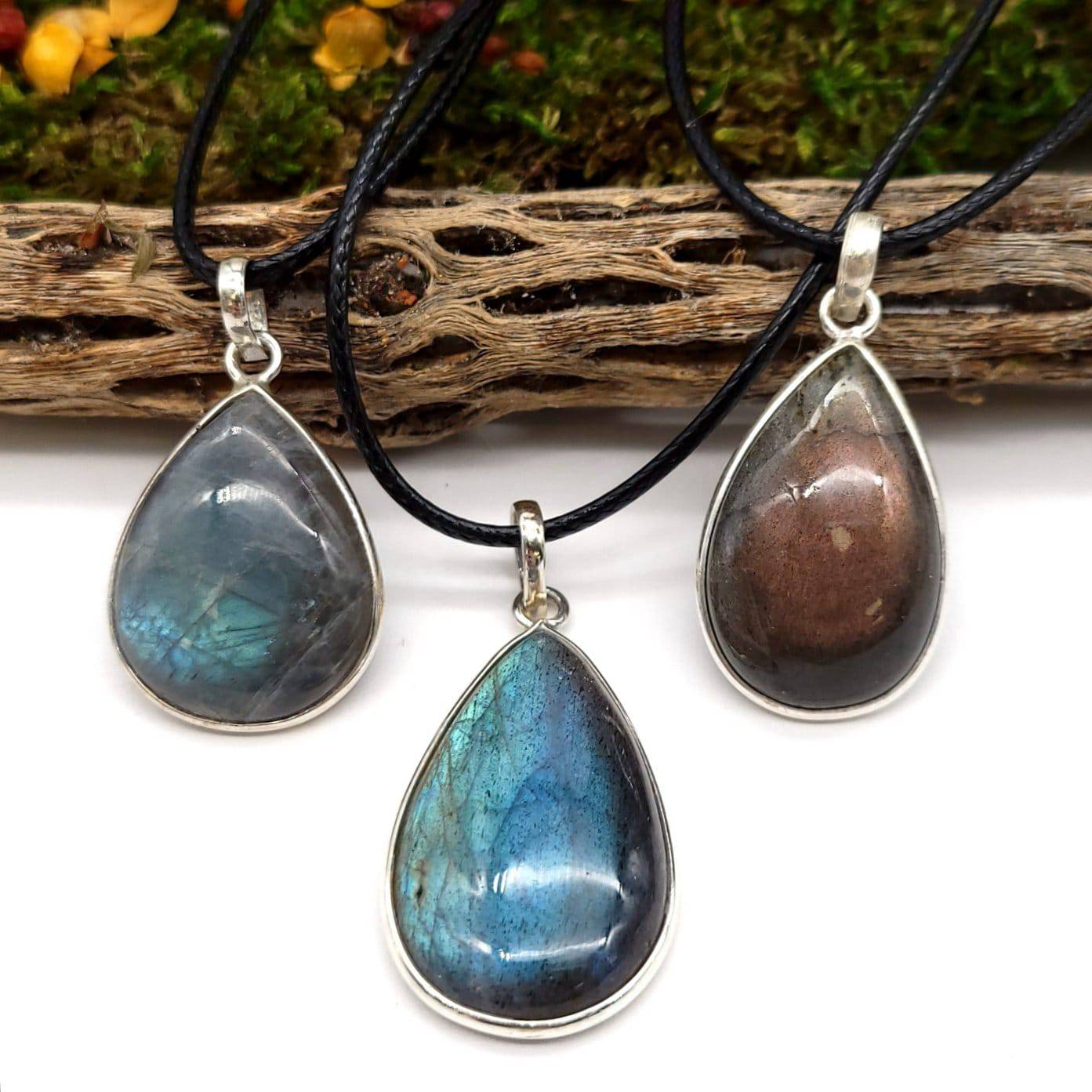 Labradorite Pendant with Box - Tear Drop - Funky Stuff