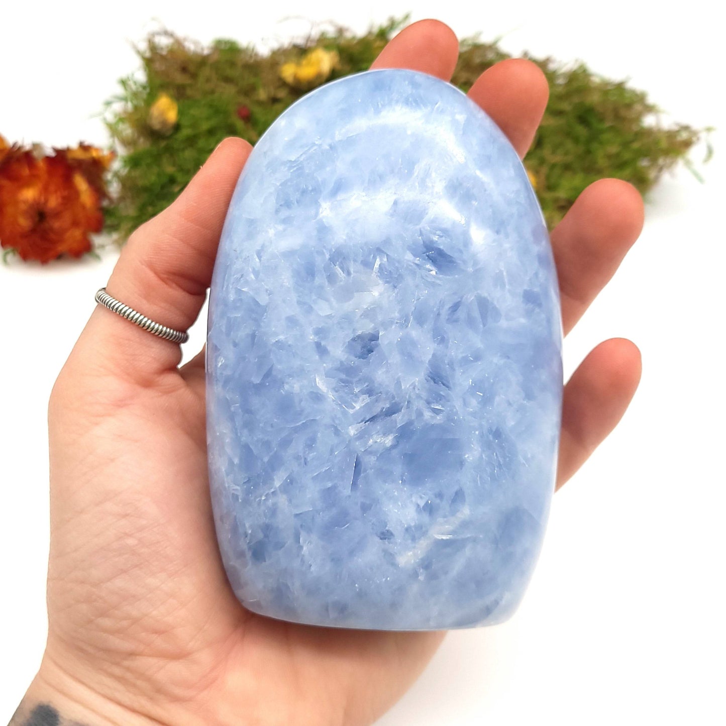 Blue Calcite Self-Standing Display