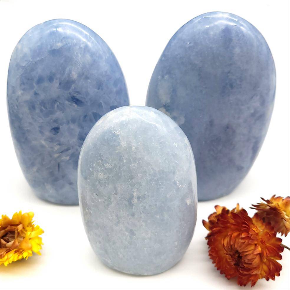 Blue Calcite Self-Standing Display