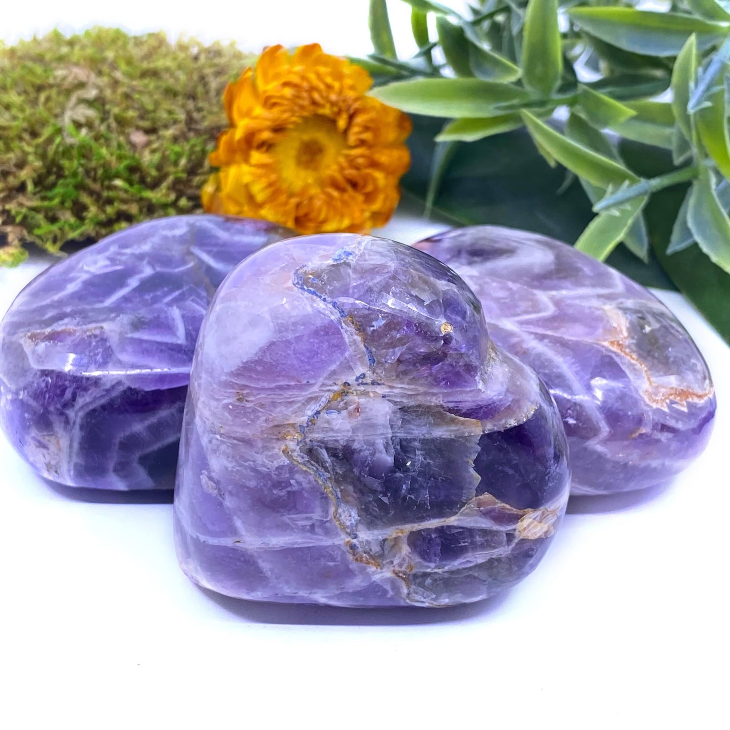 Chevron Amethyst Heart