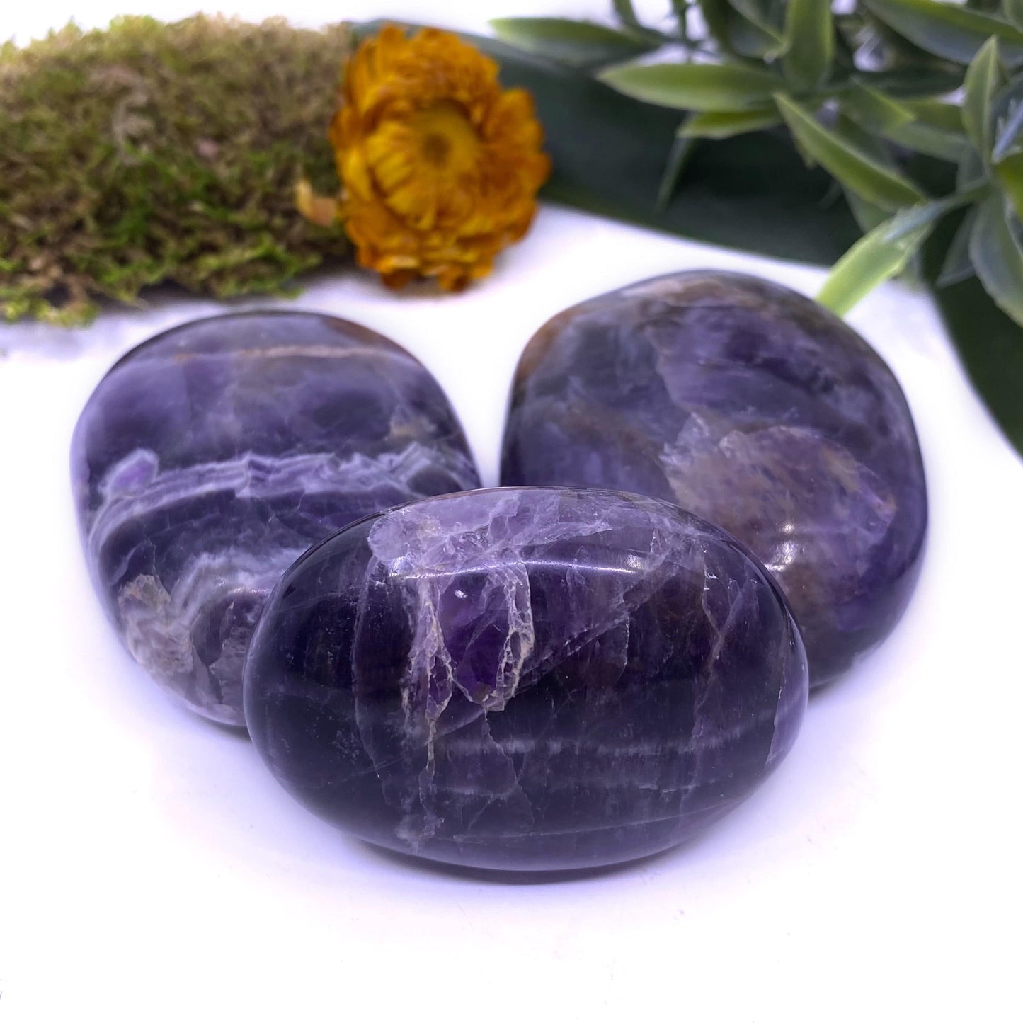 Chevron Amethyst Palmstone