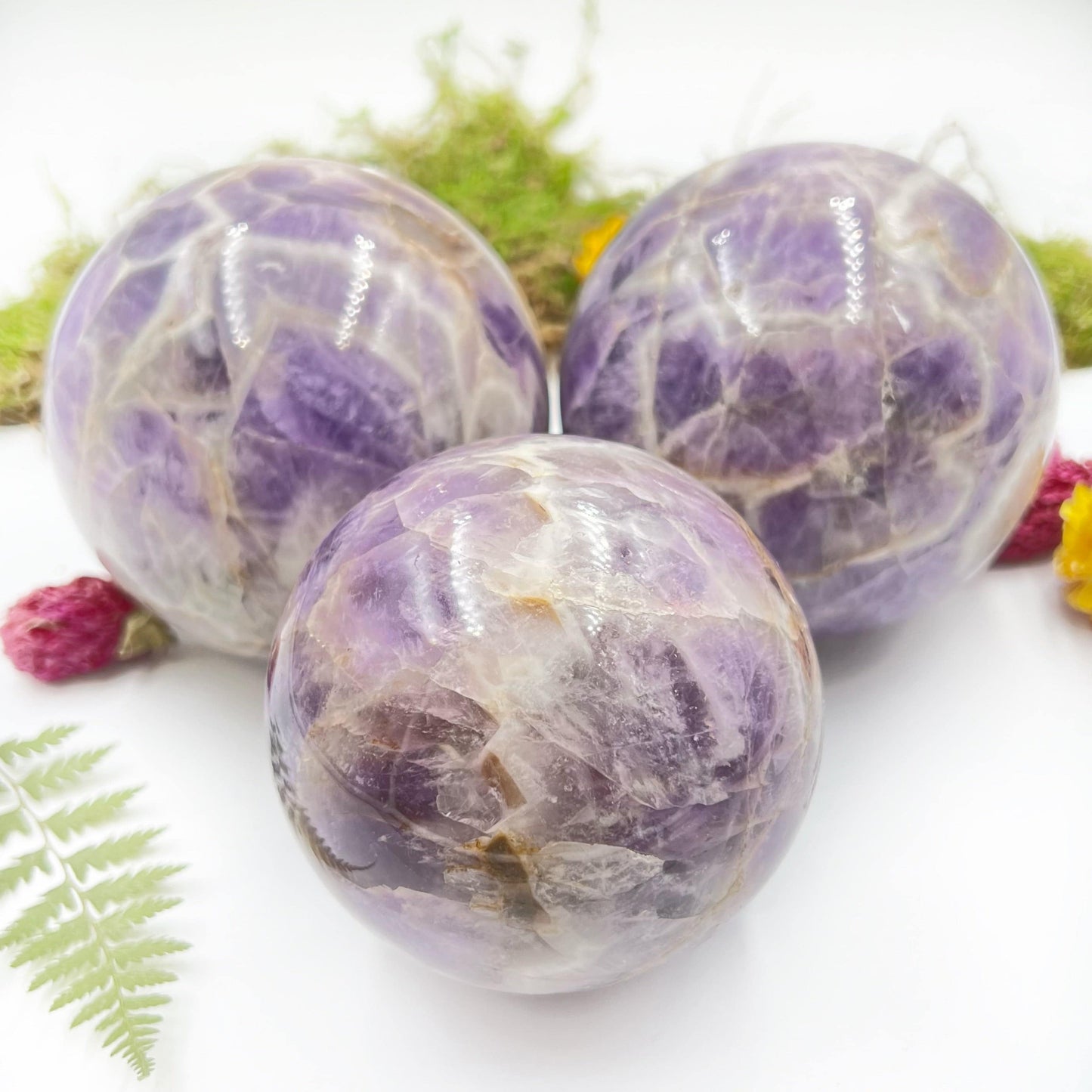 Chevron Amethyst Sphere