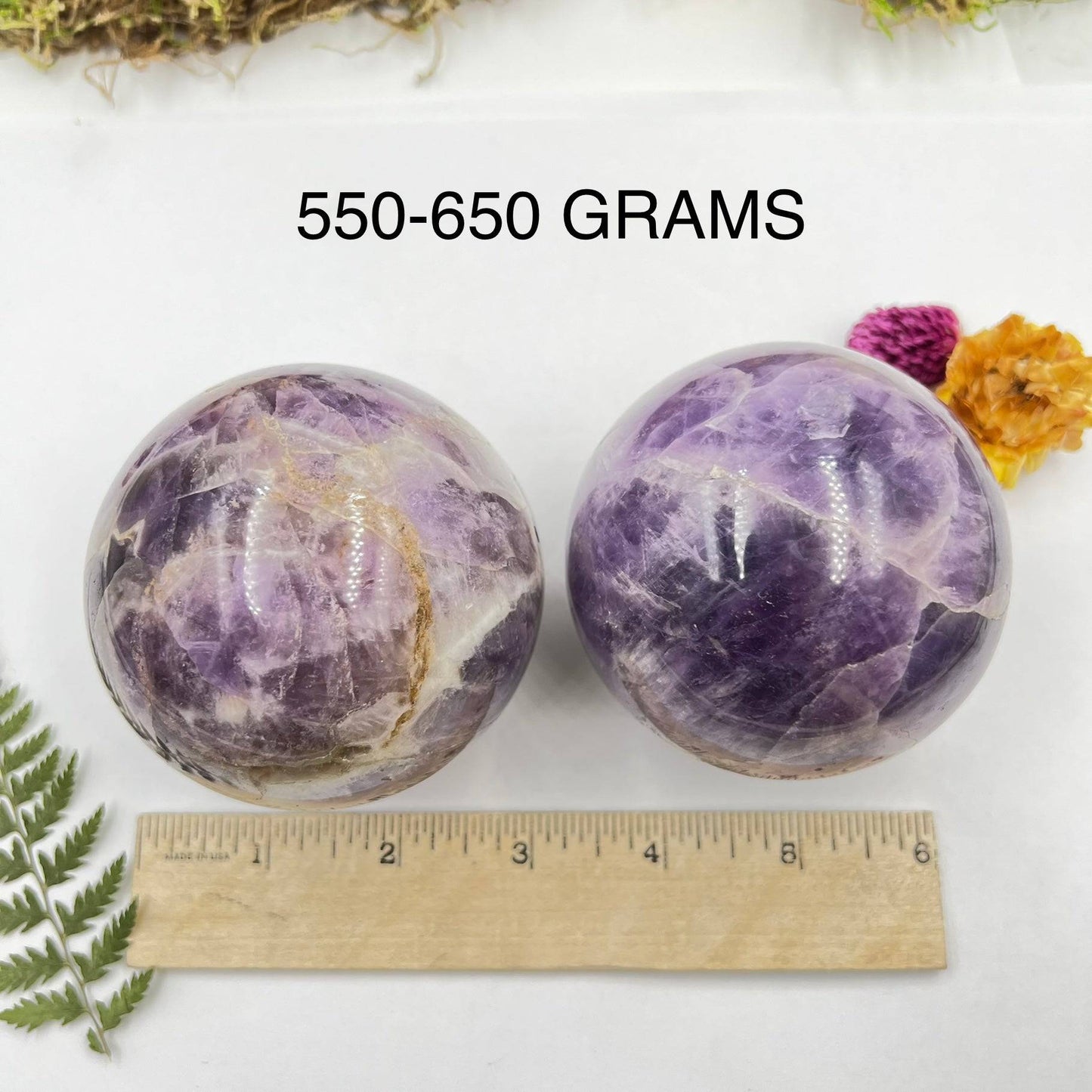 Chevron Amethyst Sphere