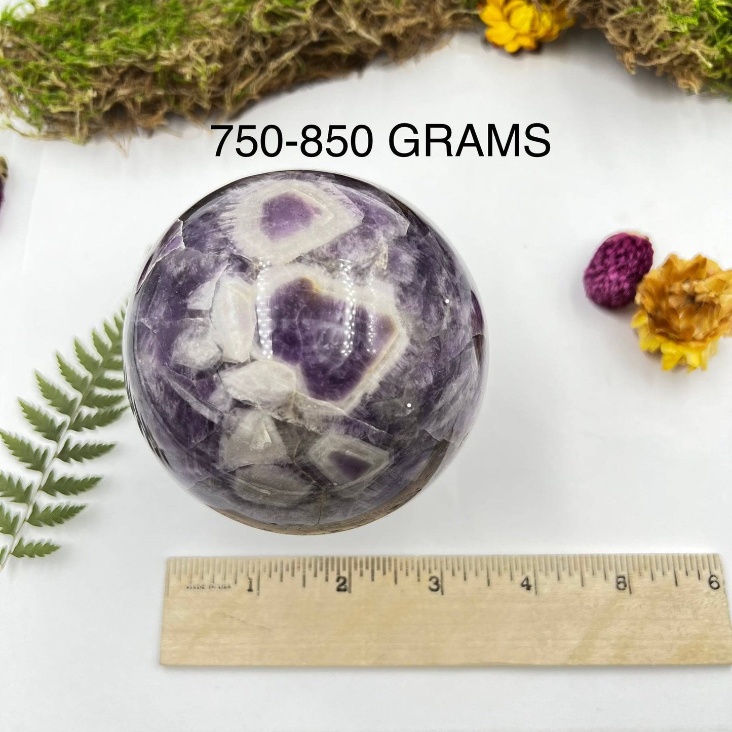 Chevron Amethyst Sphere