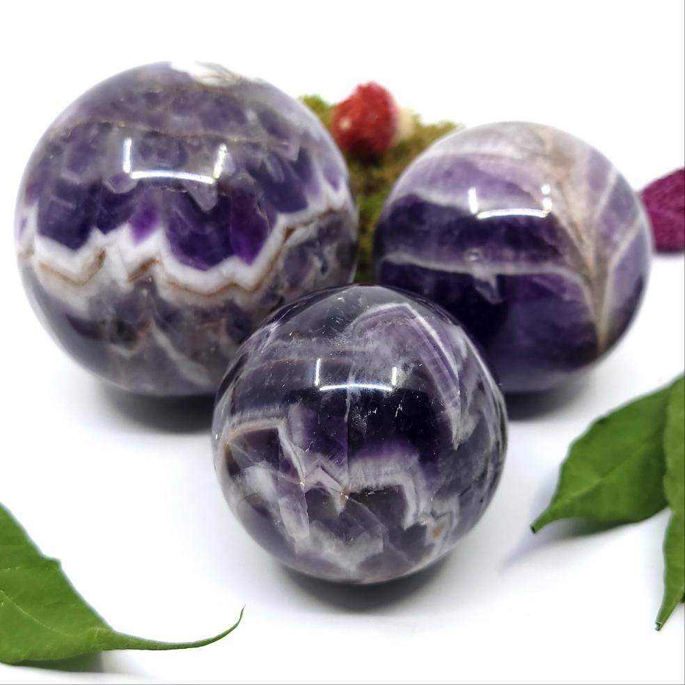 Chevron Amethyst Sphere