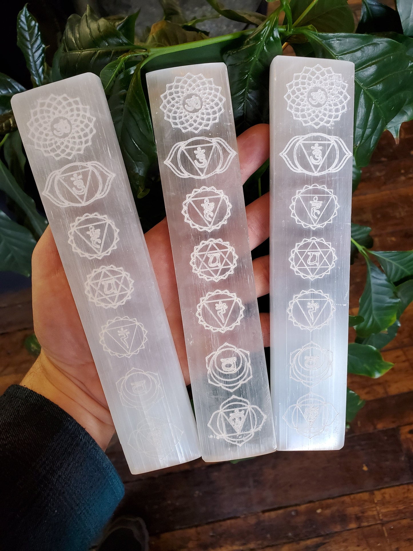 Selenite Charging Plate - Rectangle (Chakra) - Funky Stuff