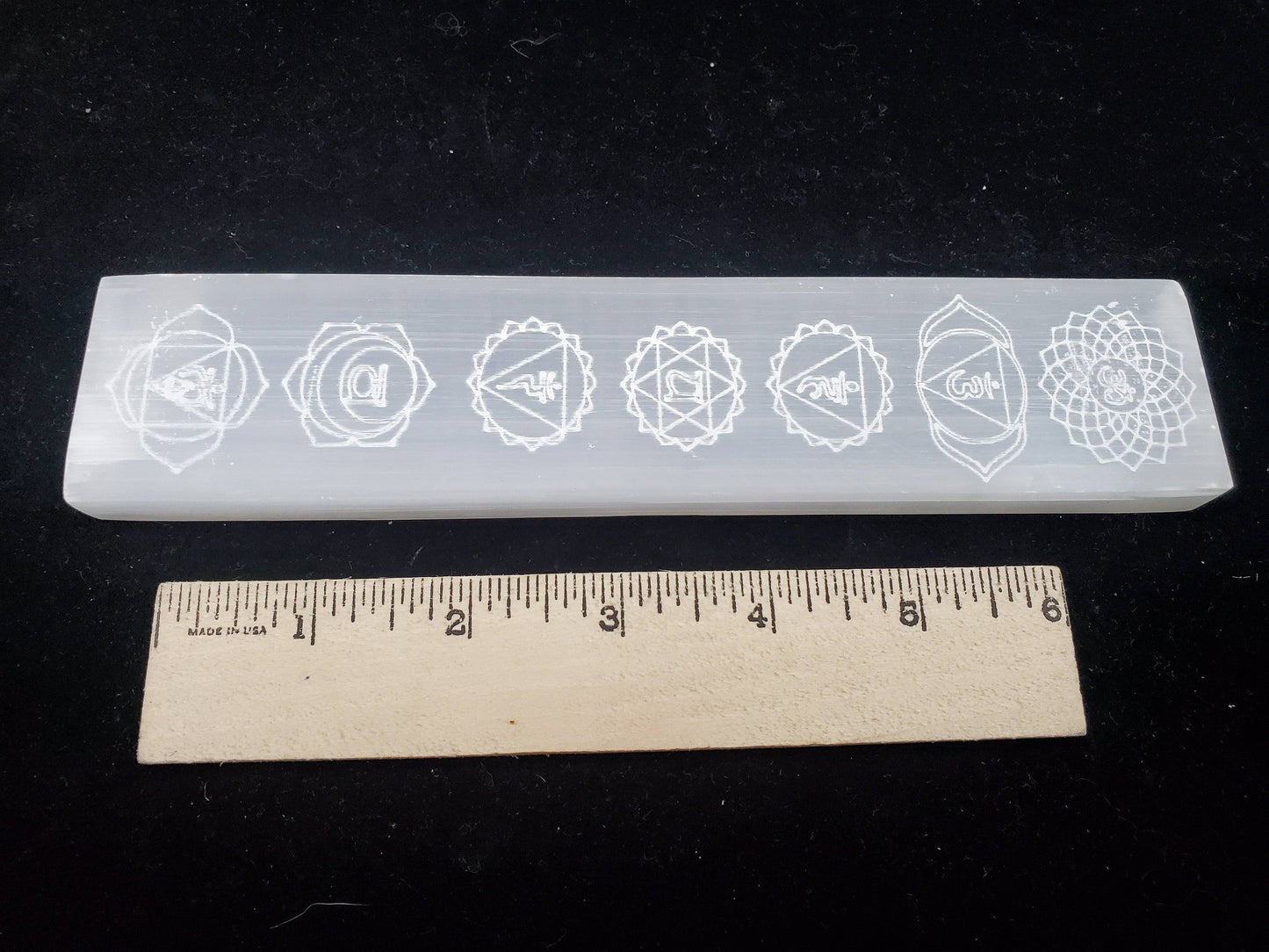 Selenite Charging Plate - Rectangle (Chakra) - Funky Stuff