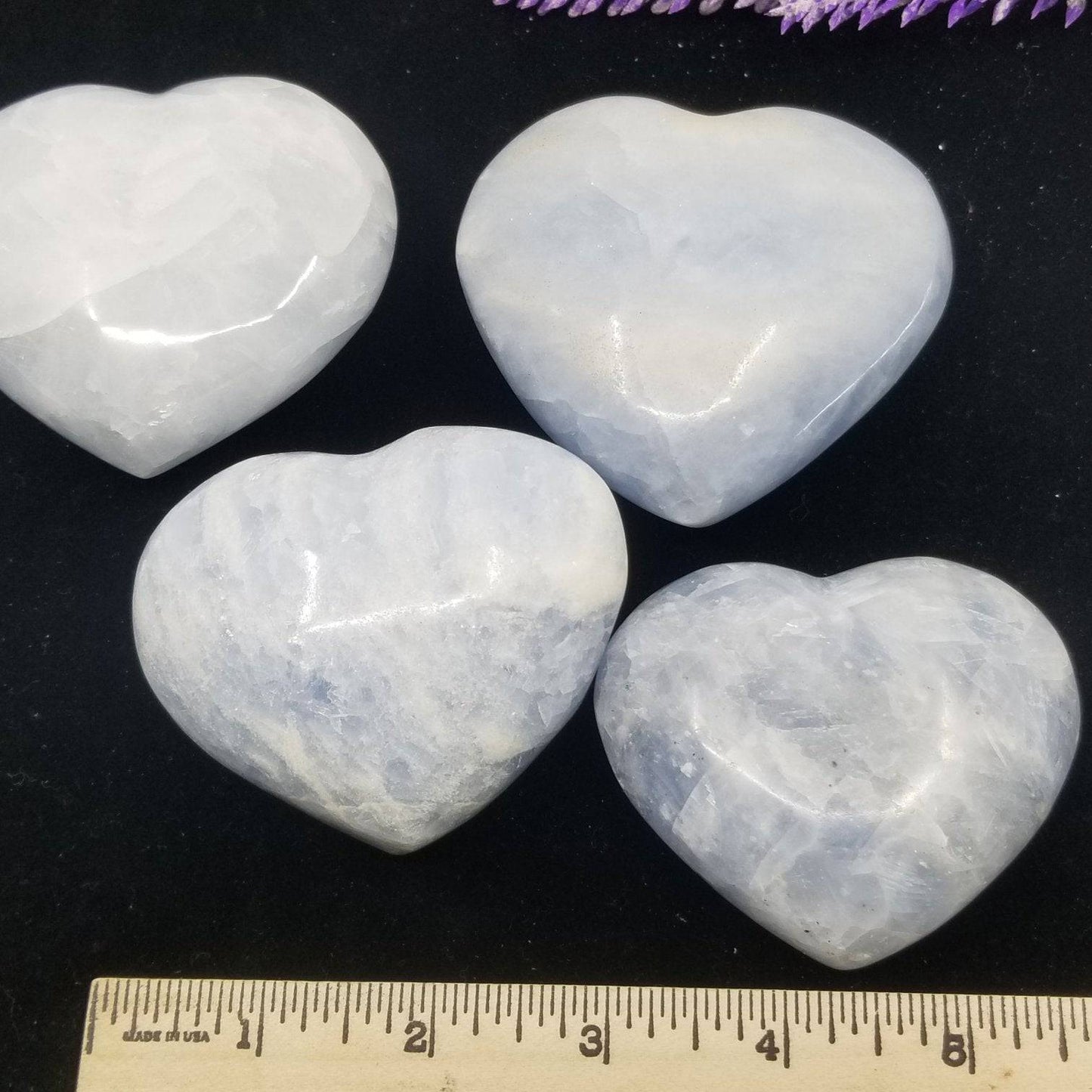 Blue Calcite Heart