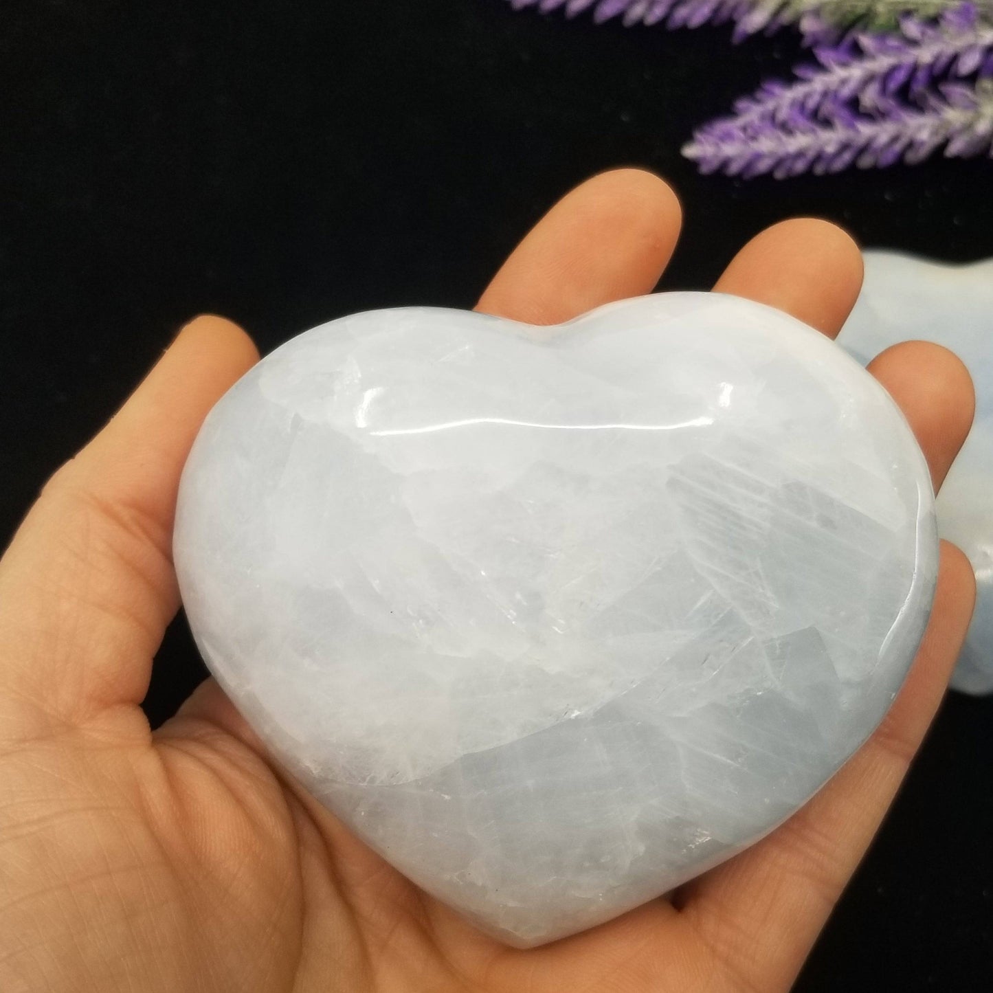 Blue Calcite Heart