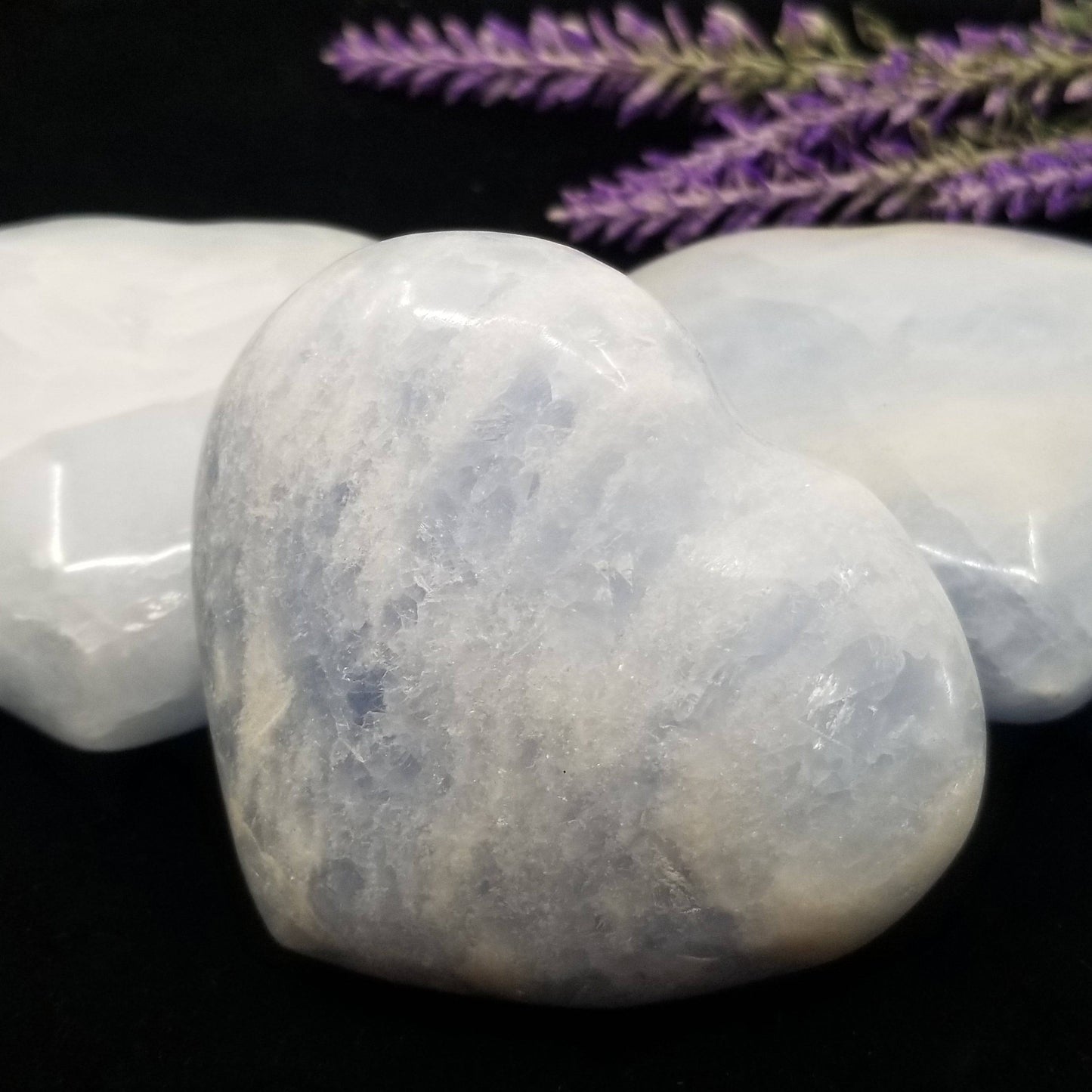 Blue Calcite Heart
