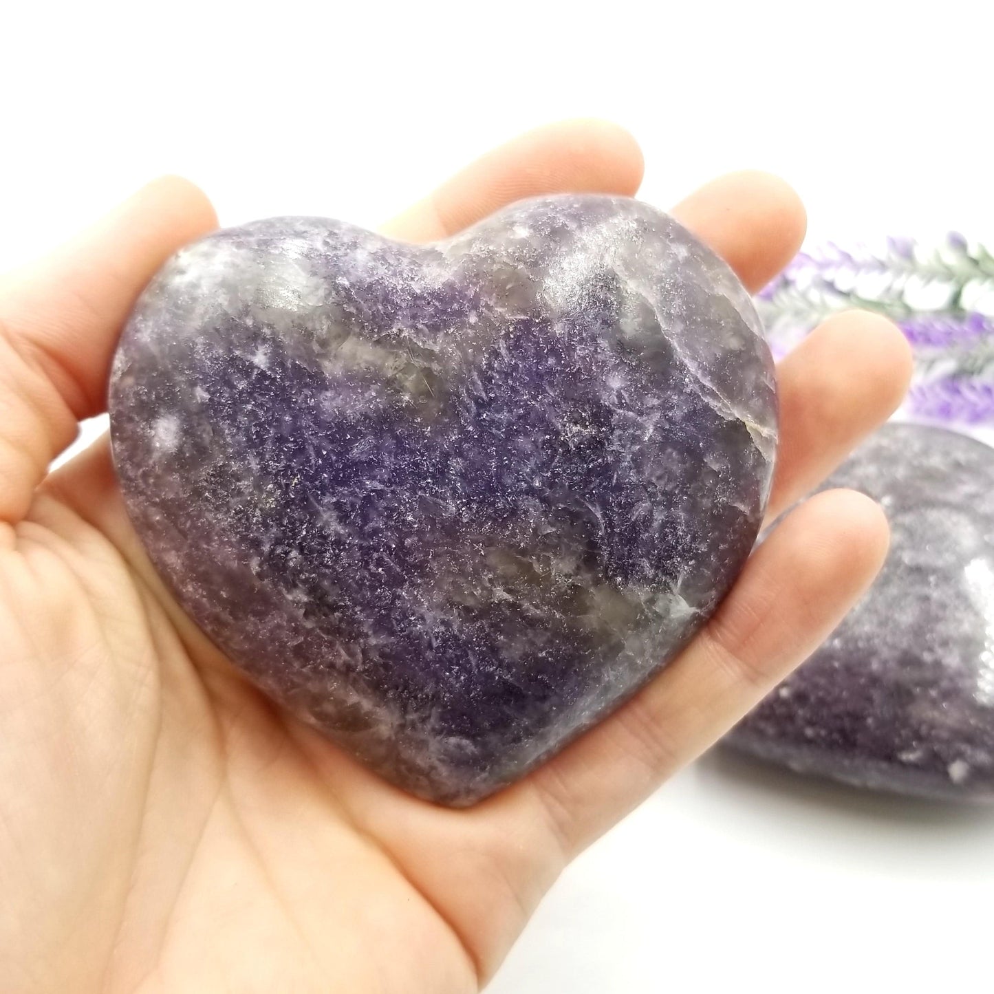 Lepidolite Heart - Funky Stuff
