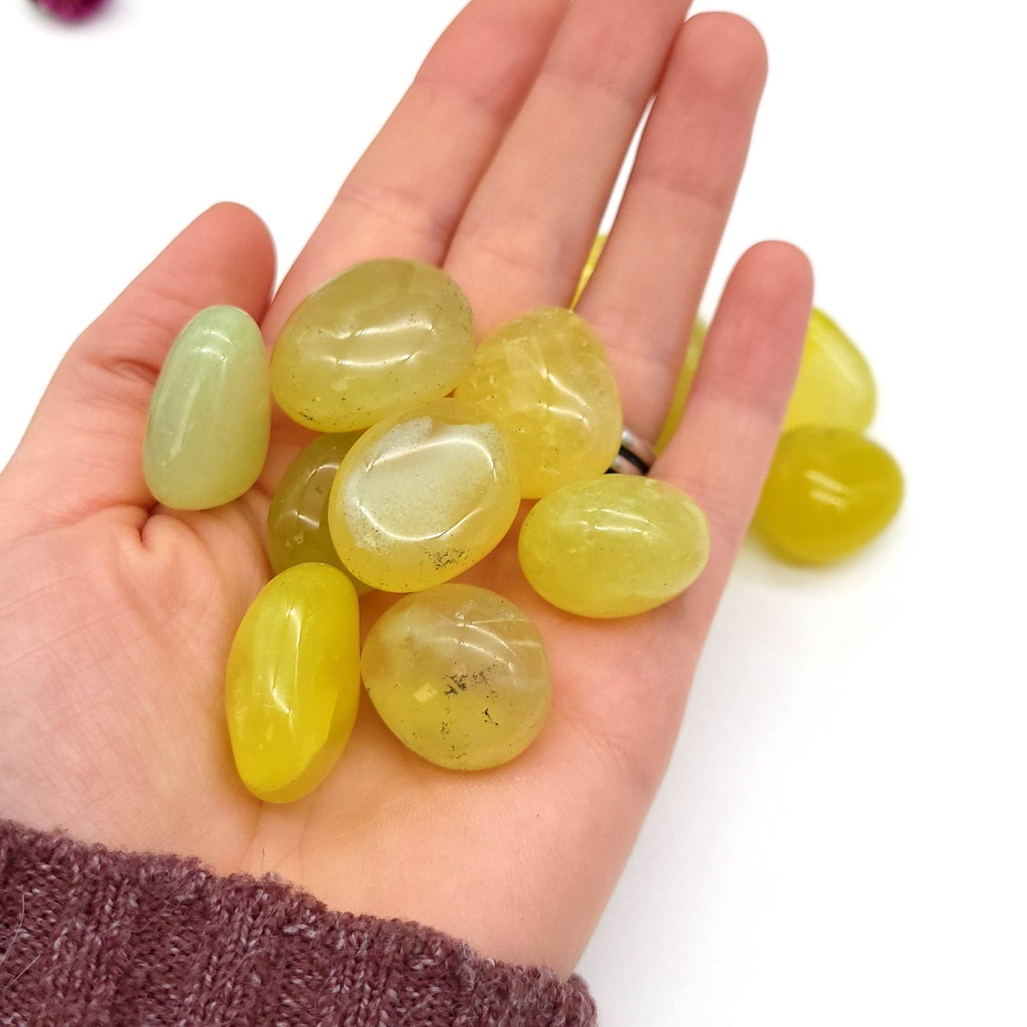 Yellow Onyx Tumbled Stone