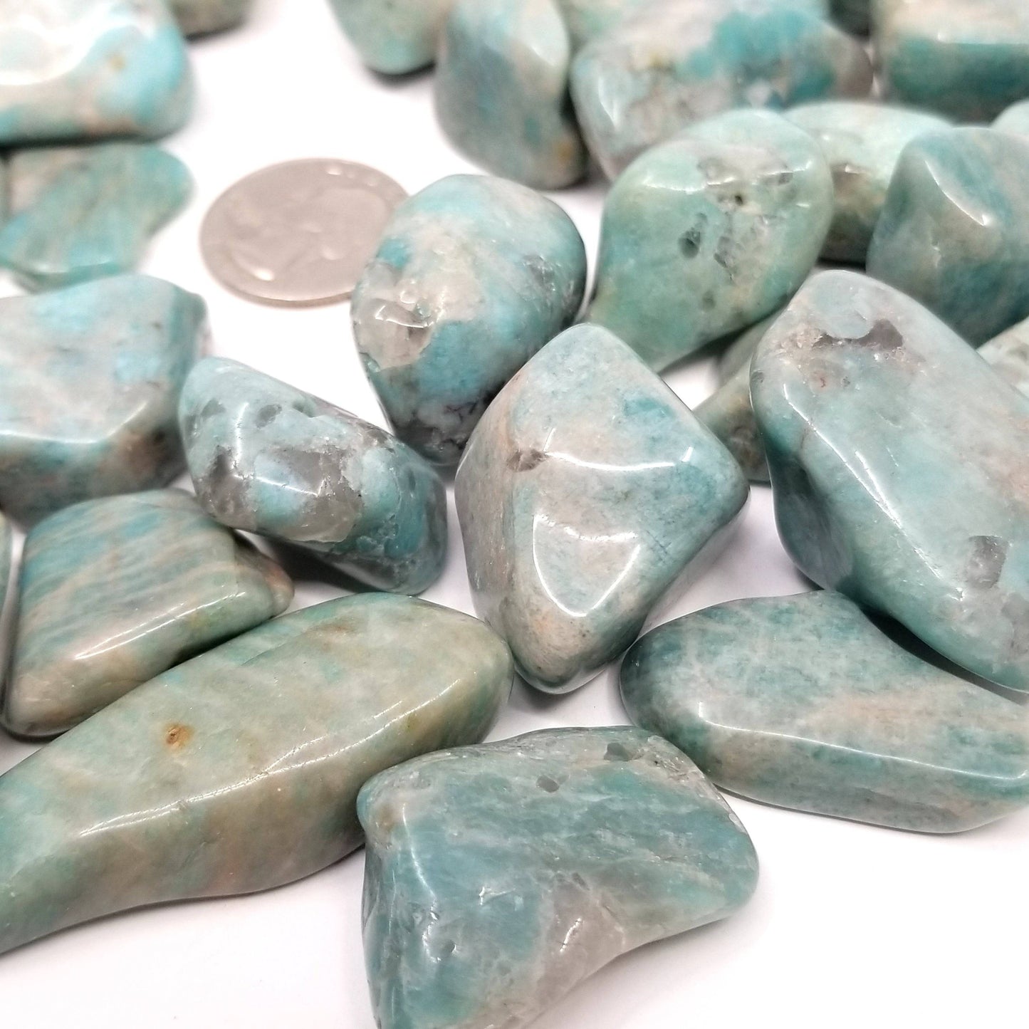 Amazonite Tumbled Stones 1 LB