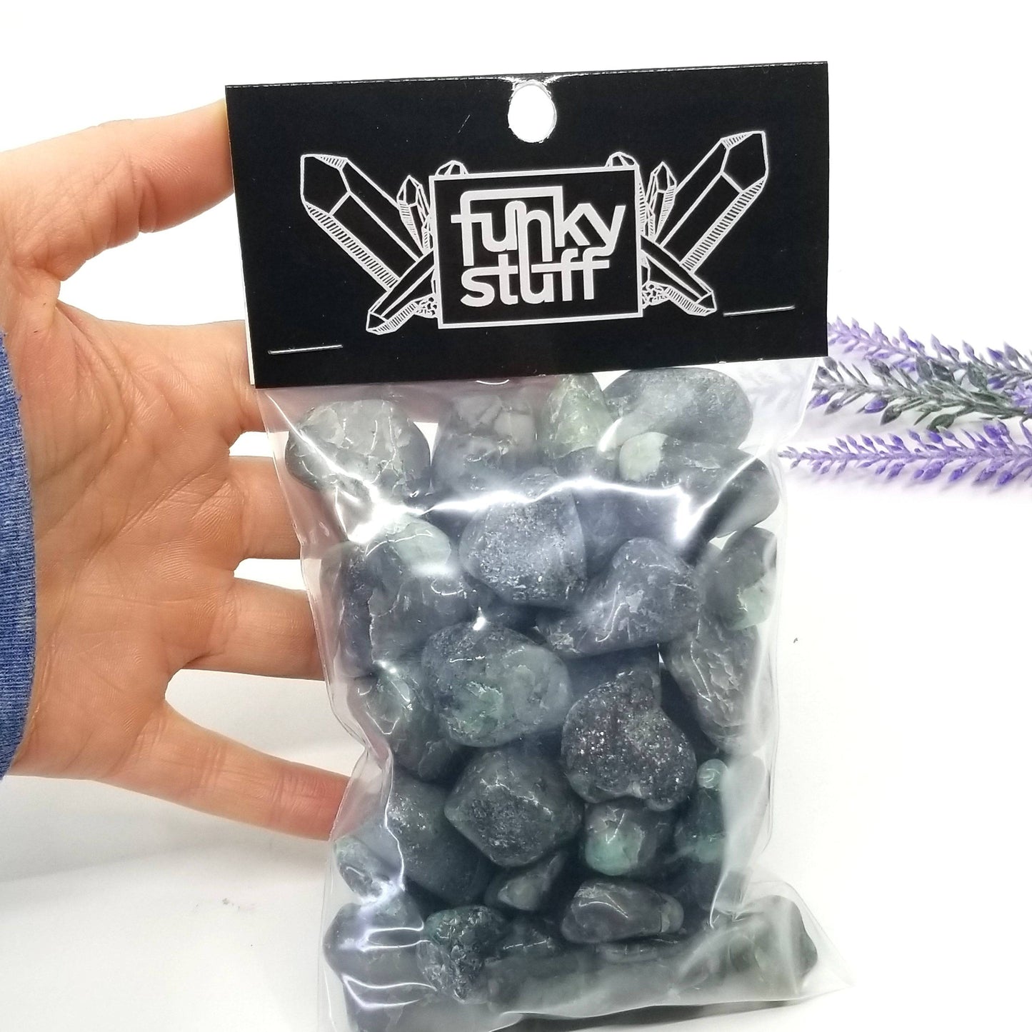 Emerald Tumbled Stones 1 LB