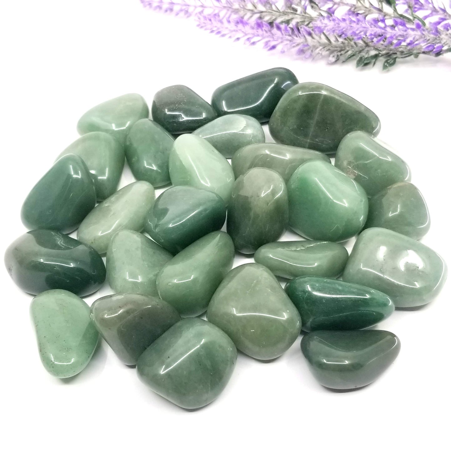 Green Aventurine Tumbled Stones (A Grade) 1 LB