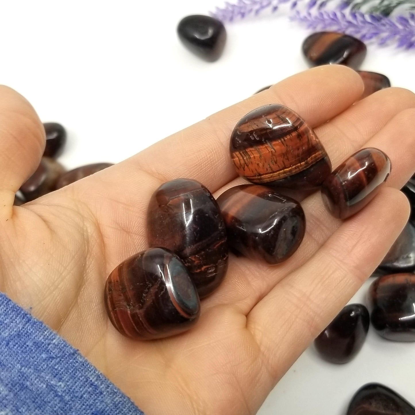 Tiger Iron (Red Tiger's Eye) Tumbled Stones 1 LB