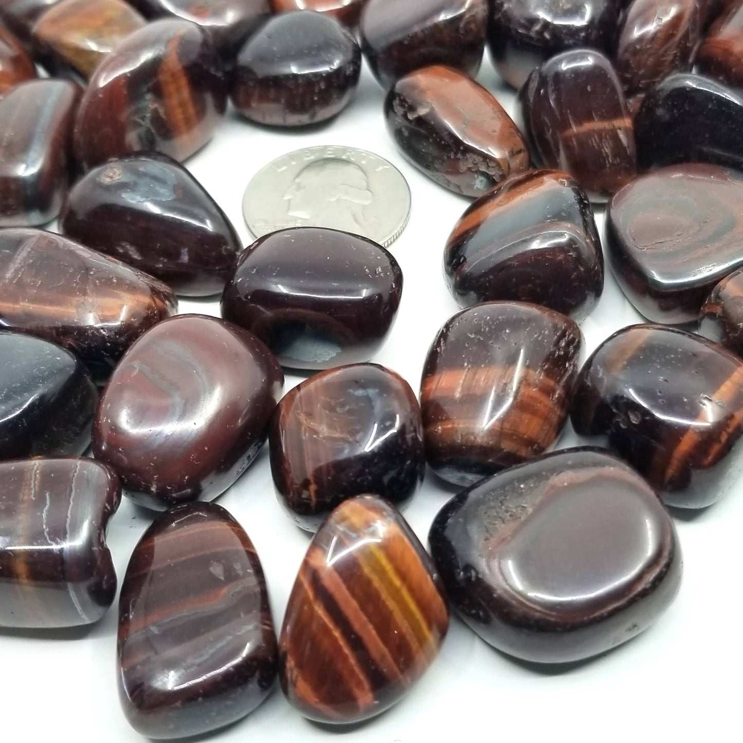 Tiger Iron (Red Tiger's Eye) Tumbled Stones 1 LB