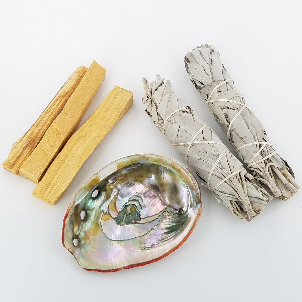 Sage, Palo Santo, Abalone Shells