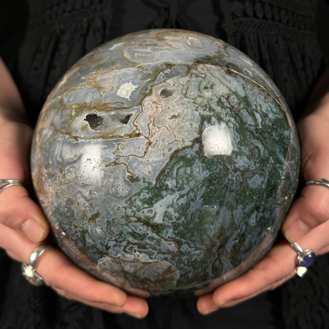 Moss Agate Sphere - Funky Stuff