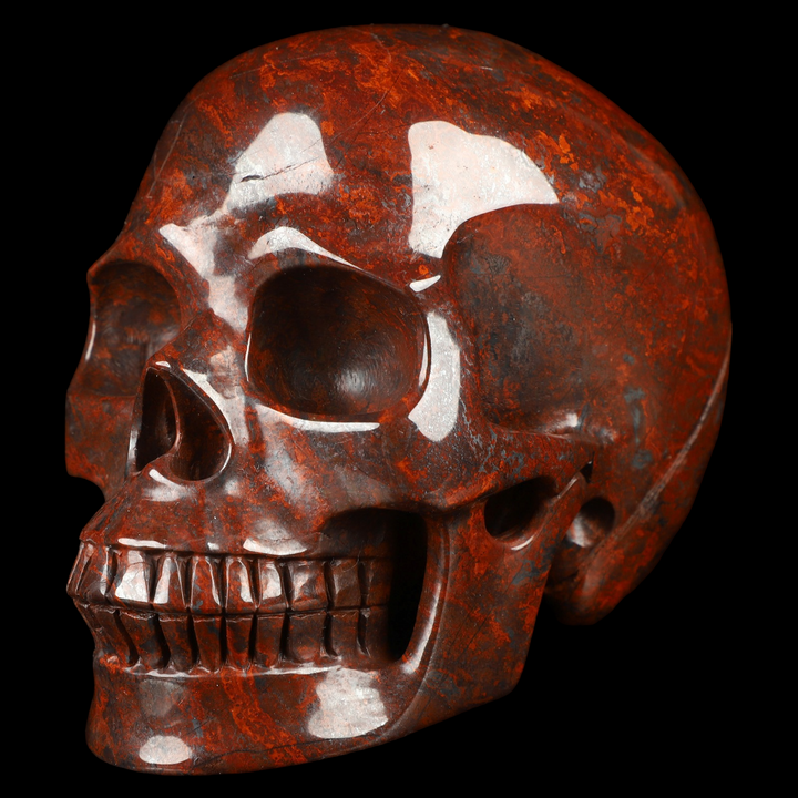Red Brecciated Jasper Skull - Funky Stuff