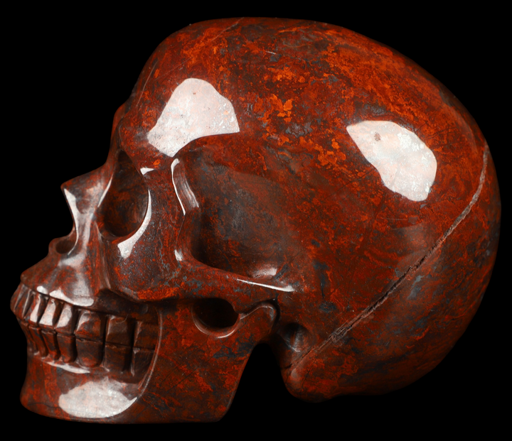 Red Brecciated Jasper Skull - Funky Stuff