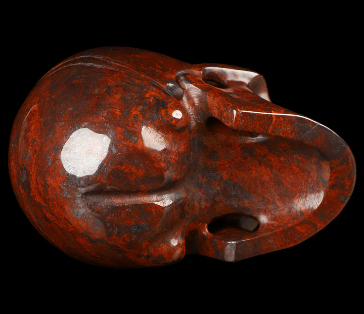 Red Brecciated Jasper Skull - Funky Stuff