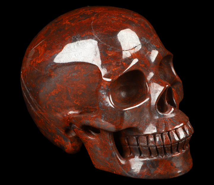 Red Brecciated Jasper Skull - Funky Stuff