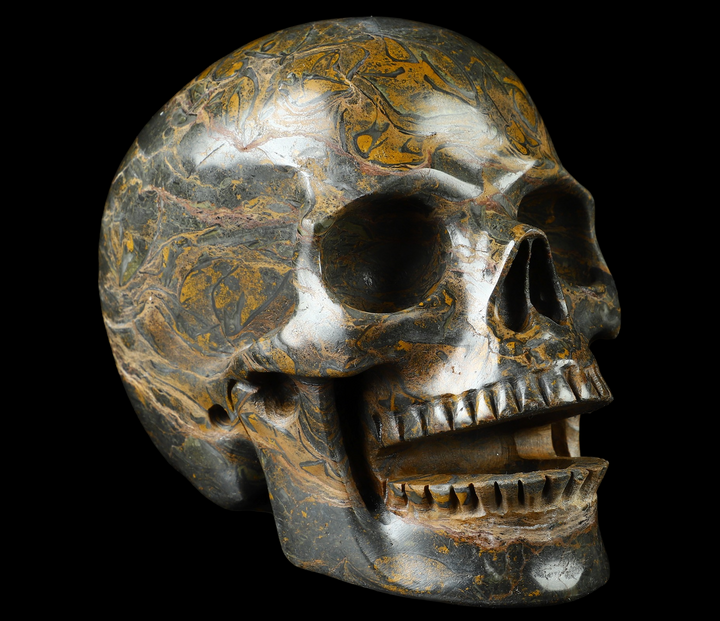 Floriated Jasper Skull - Funky Stuff