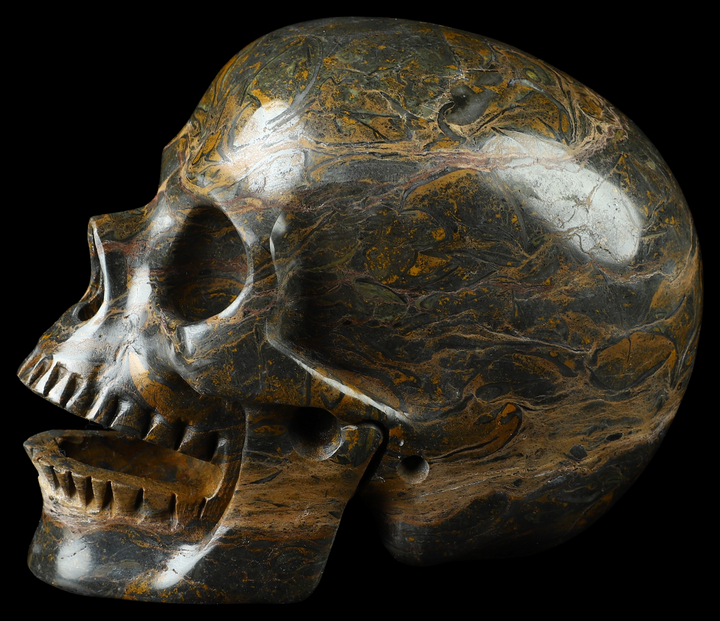 Floriated Jasper Skull - Funky Stuff