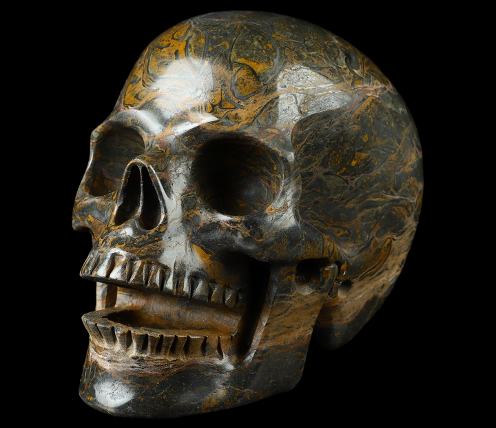 Floriated Jasper Skull - Funky Stuff