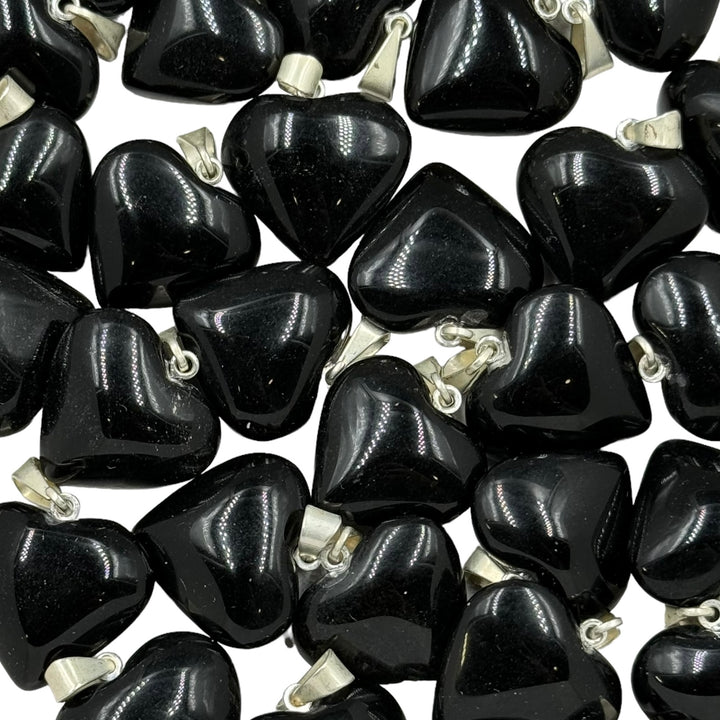 Obsidian Mini Heart Pendant - Funky Stuff