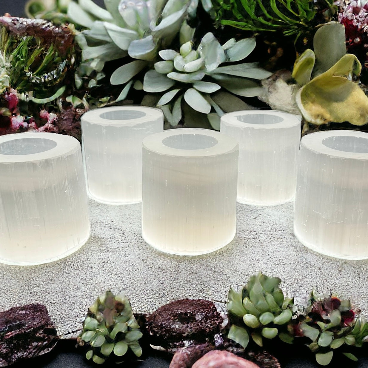 Selenite Candle Holder – Funky Stuff