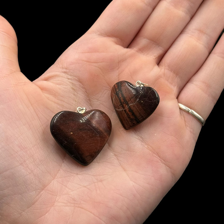 Red Tiger's Eye Heart Pendant - Funky Stuff