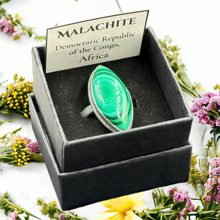 Malachite Ring Size 7 - Funky Stuff