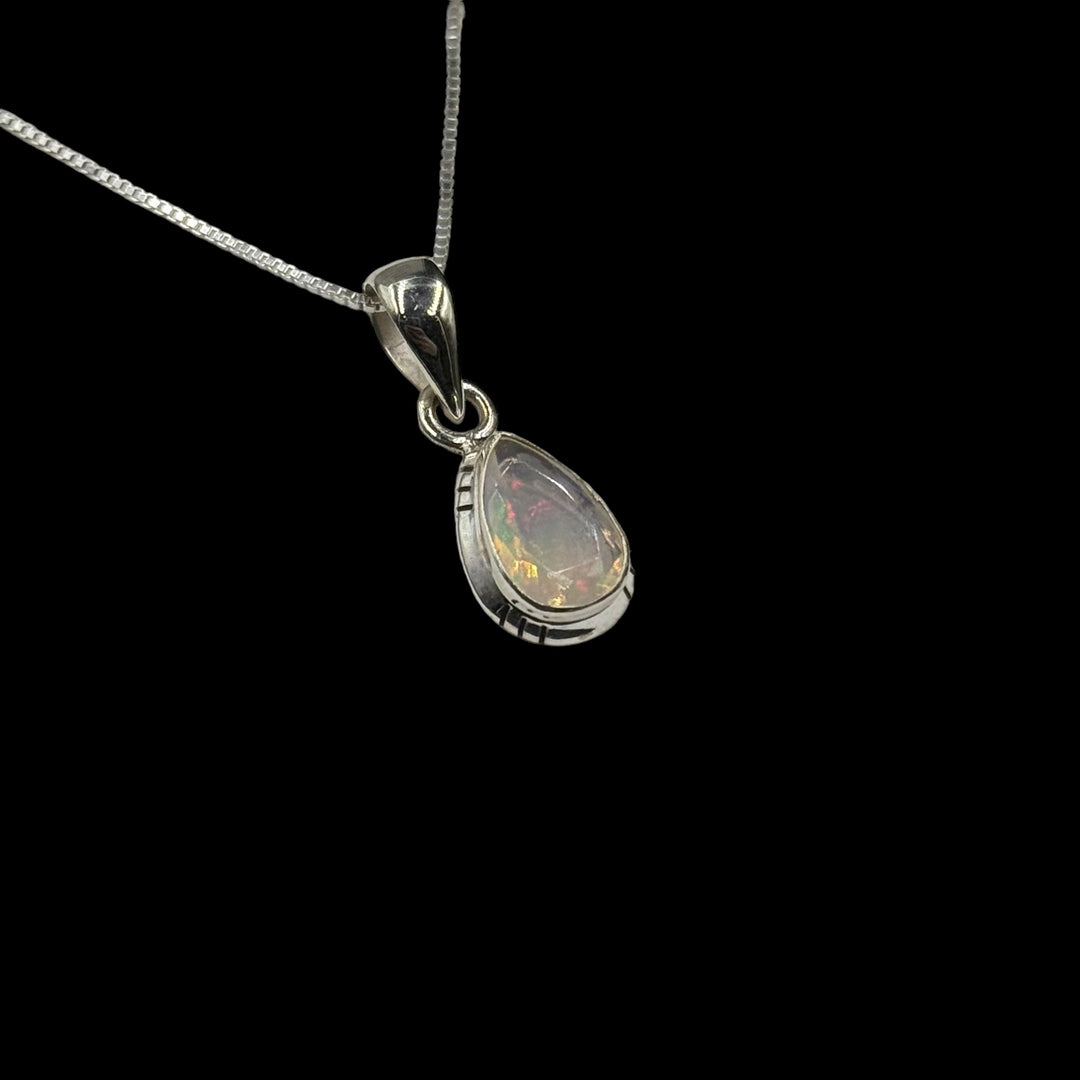 Opal Sterling Silver Necklace - Funky Stuff