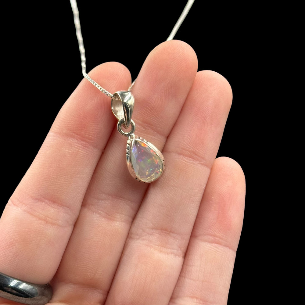 Opal Sterling Silver Necklace - Funky Stuff