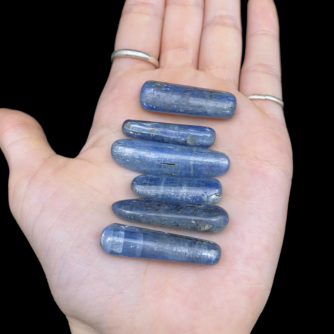 Flashy Polished Kyanite Pocket Stone (1"-1.5") - Funky Stuff