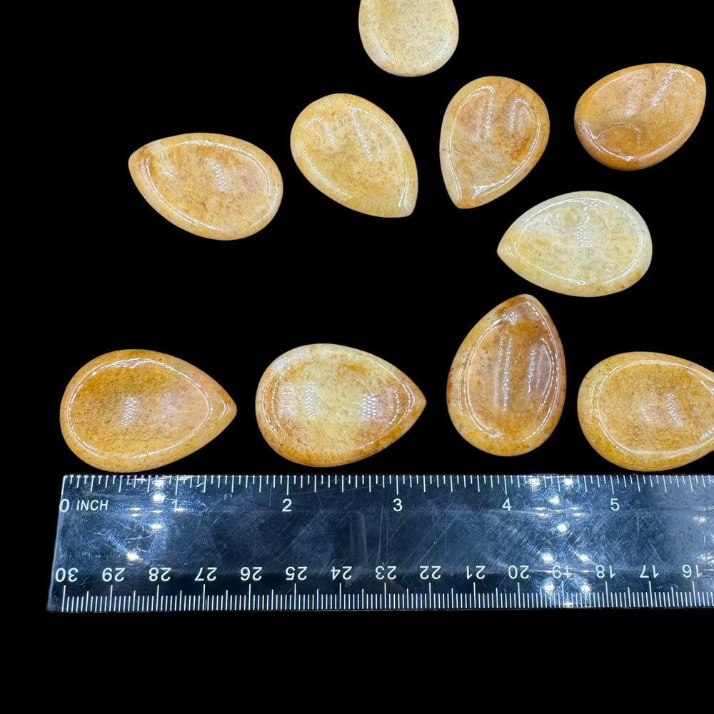 Yellow Aventurine "Guitar Pick" Worry Stone - Funky Stuff
