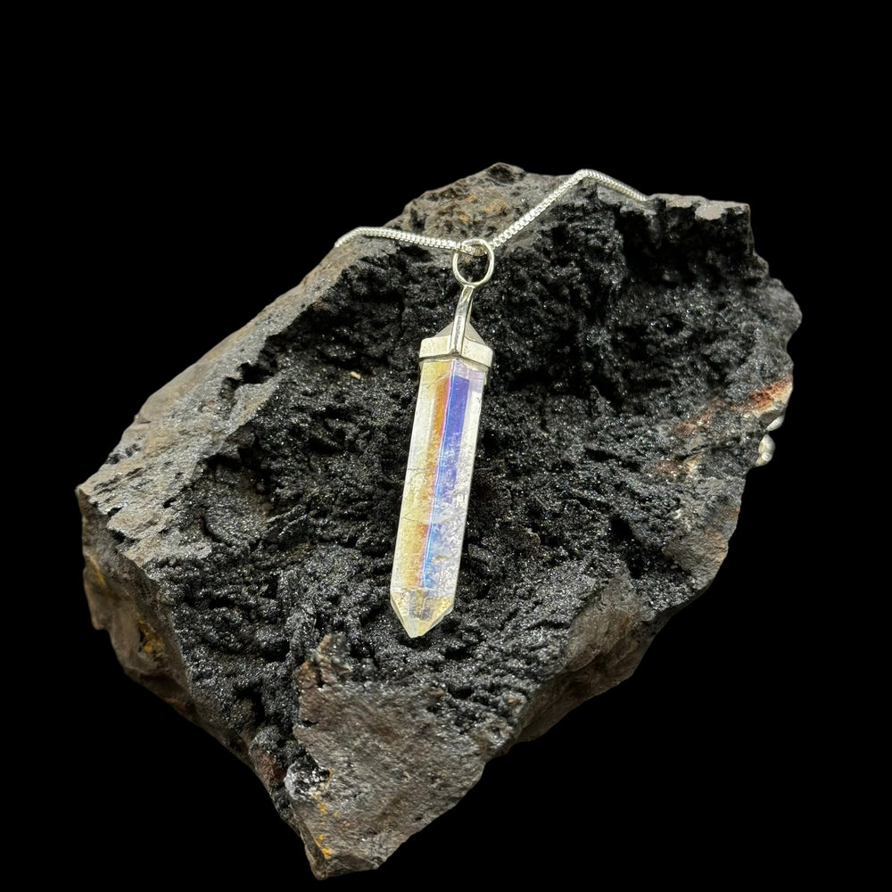 Aura Quartz Necklace (Sterling Silver) - Funky Stuff