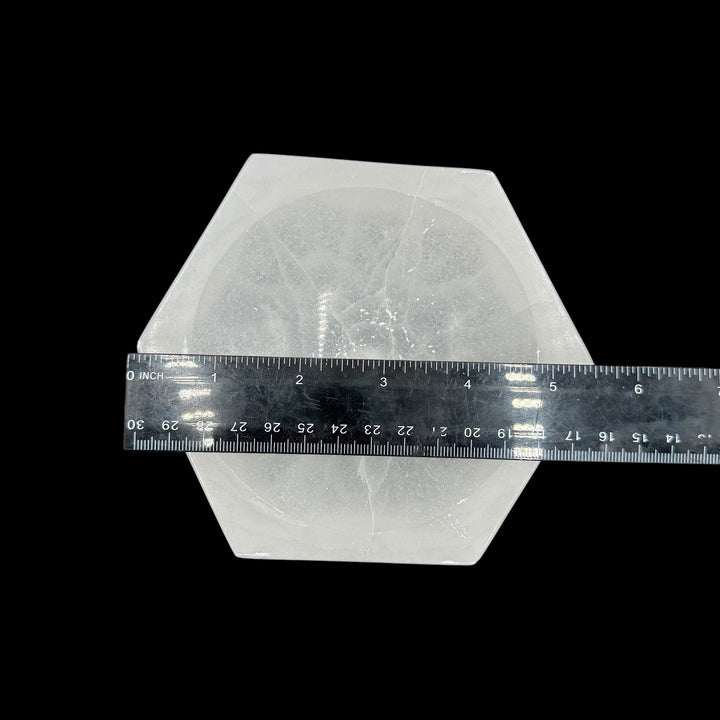 Selenite Hexagon Bowl 5" - Funky Stuff