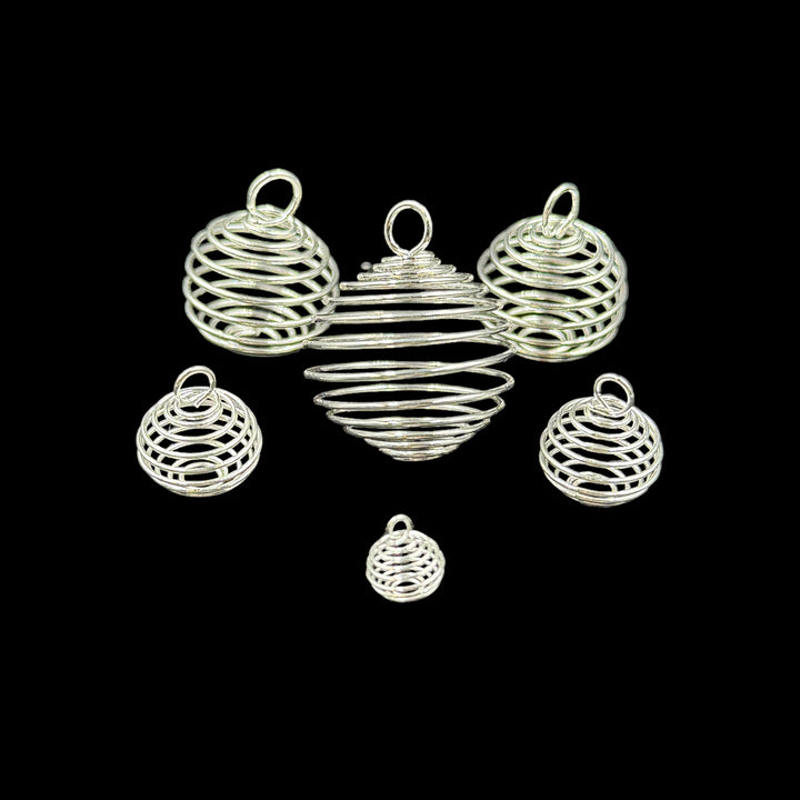 Wire Cage Necklace (Silver) - Funky Stuff