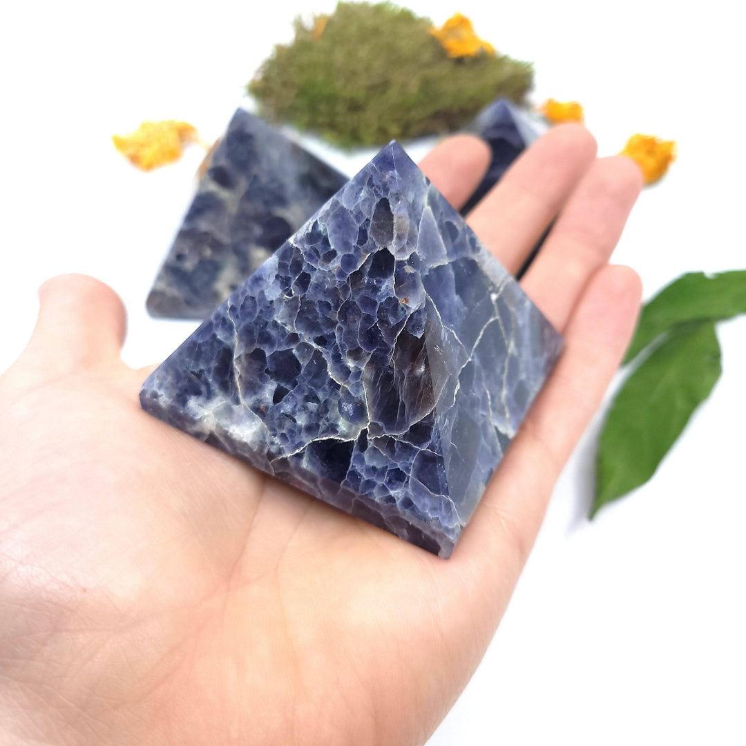 Iolite with Sunstone Pyramid - Funky Stuff