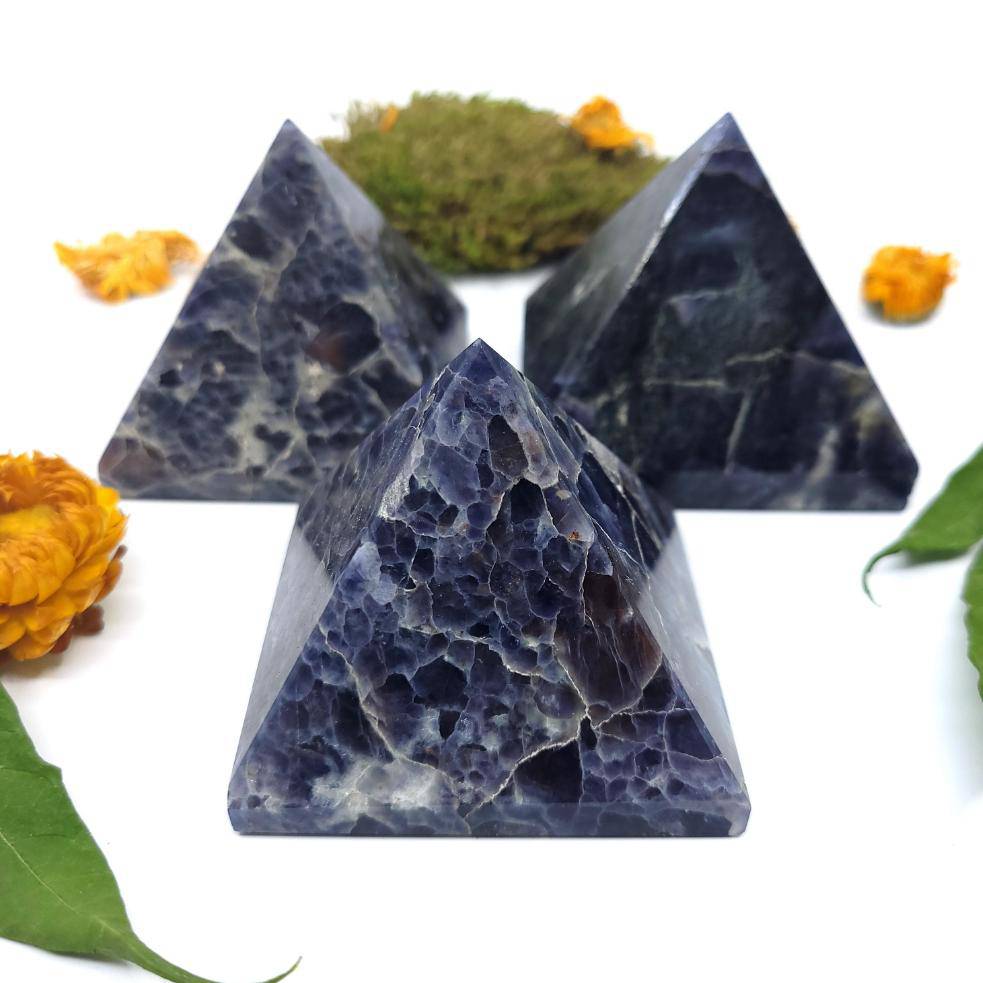 Iolite with Sunstone Pyramid - Funky Stuff