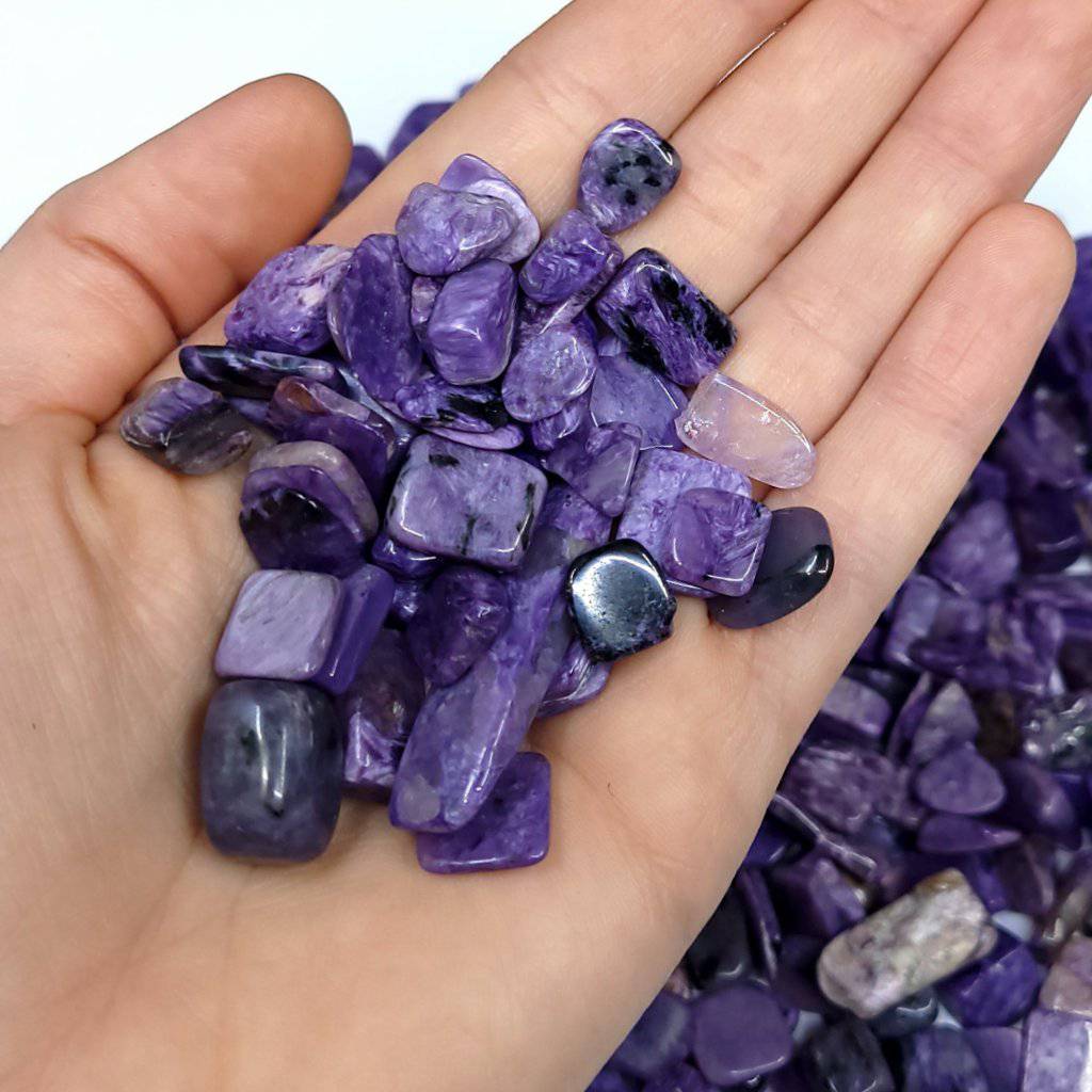 Charoite Tumbled Chips (10-25mm) - Funky Stuff