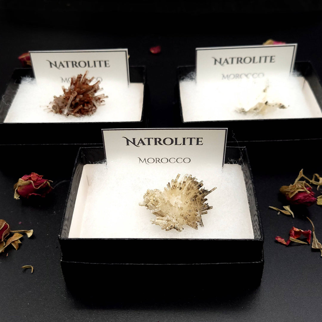 Natrolite (Boxed Specimen) - Funky Stuff