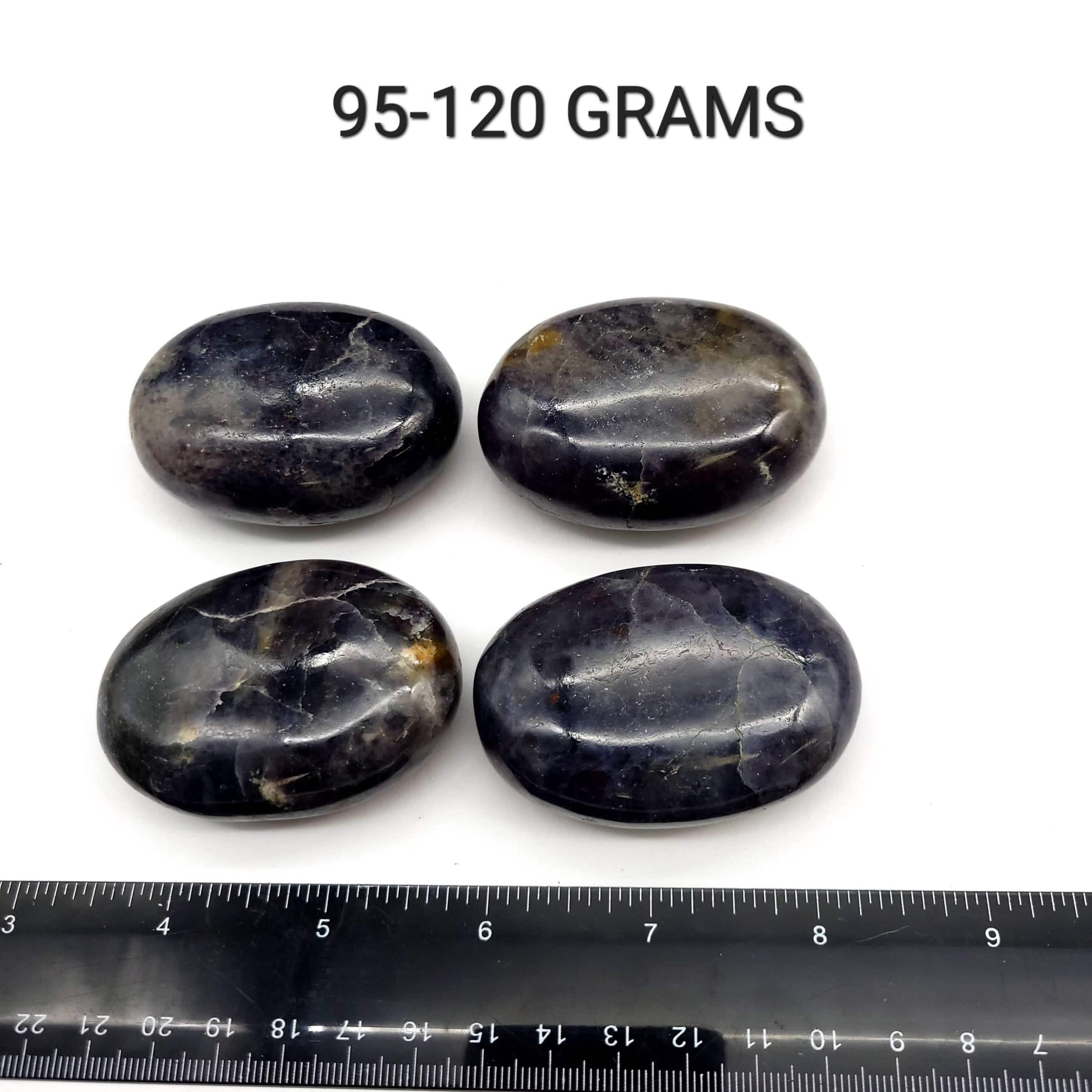 Iolite with Sunstone Palmstone - Funky Stuff