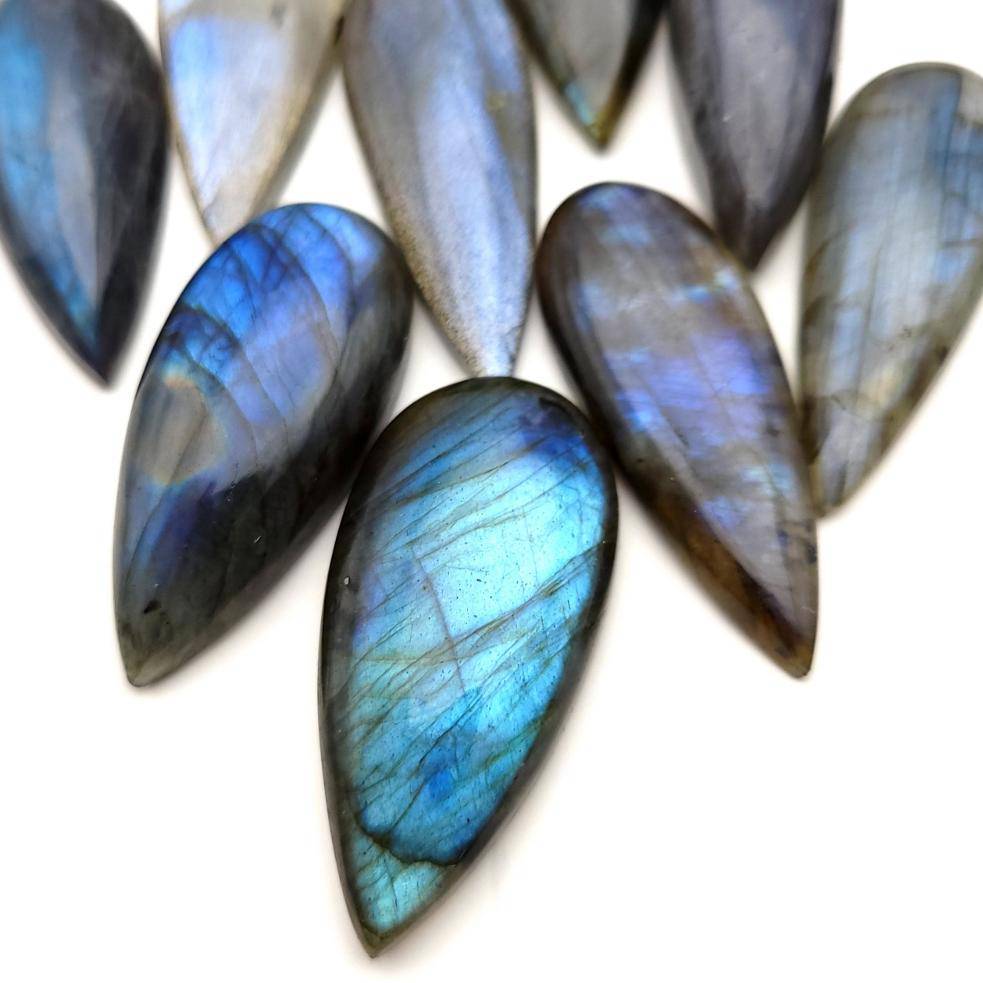 Labradorite Cabochon - Narrow Tear Drop - Funky Stuff